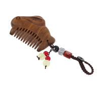 ABOOFAN Vintage Chinese Style Sandalwood Hair Comb with Portable Design and Woven Hanging Cord, Mini Travel Pocket Comb for Home Salon Use and On-the-go Styling