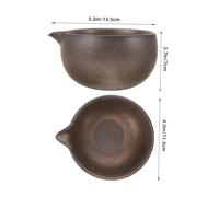 ABOOFAN Vintage Japanese Ceramic Matcha Bowl with Spout Decorative Retro Tea Cup for Traditional Tea Ceremony Heat Retentive Design Elegant Art for Home