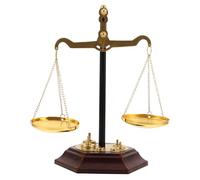 ABOOFAN Vintage Metal Balance Scale Ornament Sculpture for Office Desk Home Decor Antique Style Balance Scales Balancing Weights
