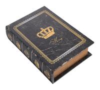 ABOOFAN Vintage Wooden Book-Shaped Storage Box, 19.00X13.00X5.00CM, Secret Compartment, Multipurpose Storage and Organization