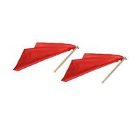 ABOOFAN Waist Drum Square Shape Wooden Drumsticks with Red Polyester Silk Scarf Sturdy and Good Sense of Gravity, for Lion Dance and Traditional Drum Performances
