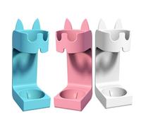 ABOOFAN Wall Mounted Electric Toothbrush Holder Set Abs 3pcs with Easy Installation Cartoon Cat Style Storage Rack for Bathroom and Washroom Organisation