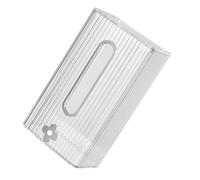 ABOOFAN Wall-mounted Transparent Tissue Box Holder Adhesive Napkin Storage for Bathroom and Kitchen Wipes Dispenser Suitable for Smooth Surfaces Easy Installation Without Wall Damage