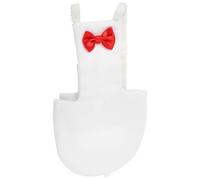 ABOOFAN Washable White Flight Suit Parrot Diaper with Bow Design, Easy to Wear or Take off Cotton Cloth Bird Clothing Accessory for Parakeets and Cockatiels, Suitable for Use at Home
