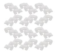 ABOOFAN Wire Cage Clips for DIY Storage Projects Hidden Installation with 80pcs White Plastic and Universal Compatibility Wardrobe Panels Closet Shelving Units Modular Closet