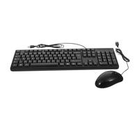 ABOOFAN Wired USB Keyboard and Mouse Set with 104 Keys and Built-in Number Pad, Abs Material for Office and Home Use, Compact Design for Comfortable Typing and Precise Control