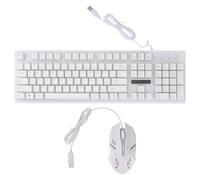 ABOOFAN Wired with and Keyboard Use Gaming Mechanical Set USB Mouse Plastic Non-conflict Design and Wear-resistant Construction for, 104-key Office and Cafe