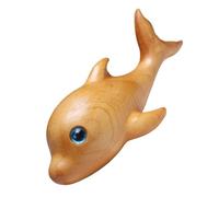 ABOOFAN Wooden Dolphin Mini Statue Small Animal Figurine Tabletop Decor Portable Lightweight Creative Ornament for Home Office Tearoom Dolphin Lovers