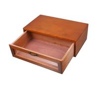 ABOOFAN Wooden Drawer Style Storage Box Rustic Desktop Organizer | Brown Vintage Design, Sturdy Structure, Versatile Storage for Accessories, Bedrooms and Dressing Rooms