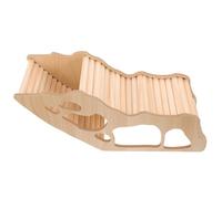ABOOFAN Wooden Entertainment for Small Hamster Animals Hideout House with Comfortable Resting Area and Options Use Mouse