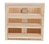 ABOOFAN Wooden Hay Rack for Rabbits and Small Animals Cage Mountable Feeder without Burr Small and Portable Khaki Colour for Guinea Pig Feeding