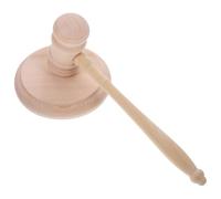 ABOOFAN Wooden Judge Gavel with Base Beech Wood Hammer Smooth Finish Legal Auction Mallet for Lawyers Judges and Courtroom Use Portable