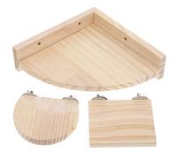 ABOOFAN Wooden Jumping Board Wood Climbing Platform for Parrots and Little Pets 3pcs for Exercise Balance and Keeping Pets Busy