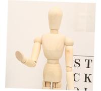 ABOOFAN Wooden Movable Joint Puppet Model Sketch Figure Ornament for Artists and Home Decoration Posable Articulated Doll with Elegant Natural Wood Finish