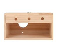 ABOOFAN Wooden Parakeet Nesting Box Bird Accessory for Backyard and Garden Wear-resistant Bird Nest Promoting Nesting Behaviour Suitable for Budgies Can be Hung