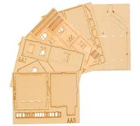 ABOOFAN Wooden Puzzle Kits for DIY Southeast Asian Two Scene Craft Model for Creative Play Enhancing Skills Room Decor for Boys Educational Building