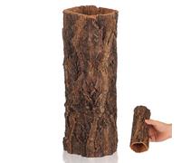 ABOOFAN Wooden Reptile Hider Natural Hollow Tree Trunk Design and Coffee Colour, Providing Private Resting Space and Blending into Terrarium Shelter for Snake and Bearded Dragon Setups