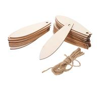 ABOOFAN Wooden Surfboard Cutouts 60Pcs 5" Unfinished DIY Craft Mini Surfboard Ornaments with Hole for Summer Beach and Hawaiian Hula Party Decorations