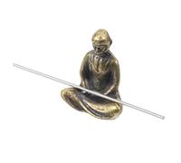 ABOOFAN Wukong Statue Decorative Monkey King Sculpture Staff Light Gold Feng Shui Ornament for Home Office Car Lucky Charm