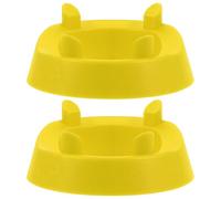 ABOOFAN Yellow Football Ball Display Stand 2 Pcs Adjustable Base with Secure Hold for Sports Practice and Coaching