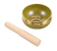 ABOOFAN Yoga Meditation Copper Sound Bowl Decorative Singing Bowl for Meditation and Yoga Practice Wooden Mallet for Home Decor