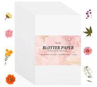 Aboofx 100 Sheets Blotting Paper for Flower Press, Large 8 x 10.3 inch A4 Highly Absorbent and Reusable Blotter Papers for Flower Press Herbarium Craft Blotter Paper Sheets
