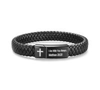 abooxiu Cremation Bracelet for Ashes Leather Urn Bracelet Cremation Jewelry Ash Bracelets Memorial Bangle Ashes Keepsake for Women Men, One Size, Stainless Steel, no gemstone