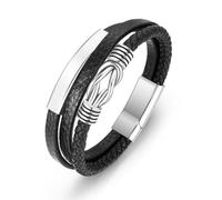 abooxiu Urn Bracelet for Ashes Leather Cremation Bracelet for Human Ashes Stainless Steel Ash Bracelets Memorial Cremation Jewelry Keepsake Bangle for Men, One Size, Stainless Steel, no gemstone