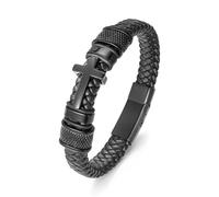 abooxiu Urn Bracelet for Ashes Leather Cremation Bracelet for Human Ashes Stainless Steel Ash Bracelets Memorial Cremation Jewelry Keepsake Bangle for Men, One Size, no gemstone