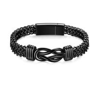 abooxiu Urn Bracelet for Human Ashes Cremation Bracelet Stainless Steel Ashes Bracelet Cremation Jewelry Urn Keepsake Memorial Ash Holder for Men Women, 8.45 inches, Stainless Steel, no gemstone
