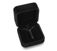 abooxiu Urn Necklace for Ashes Memorial Cremation Jewelry for Ashes Stainless Steel Ashes Jewelry Cube Ashes Necklace Bar Urn Pendant for Women Men, Fixed Size, Stainless Steel, No Gemstone