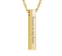 abooxiu Urn Necklace for Human Ashes Cremation Jewelry for Ashes Stainless Steel Keepsake Ashes Necklace Memorial Urn Jewelry Pendant for Women Men - Forever in my heart, Stainless Steel, No Gemstone