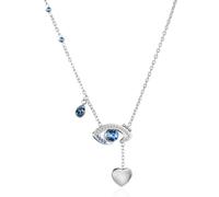 abooxiu Urn Necklaces for Ashes Evil Eye Cremation Jewelry for Ashes Keepsakes Ashes Necklace Heart Jewelry for Ashes of Loved Ones Memorial Cremation Necklaces for ashes for Women, Stainless Steel