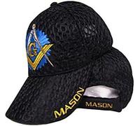 AborenCo Freemason Mason Lodge Symbol Adjustable 3D Embroidery Baseball Cap Hat