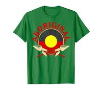 Aboriginal Australia Aussie Family Traveling Nation Tourist T-Shirt, Men, Kelly Green, Medium