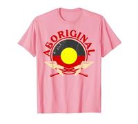 Aboriginal Australia Aussie Family Traveling Nation Tourist T-Shirt, Men, Pink, Large