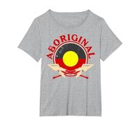 Aboriginal Australia Aussie Family Traveling Nation Tourist T-Shirt, Women's Plus, Heather Grey, 1X
