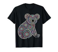 Aboriginal Dot Art Koala Australian Wildlife Pattern T-Shirt
