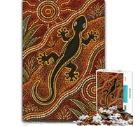 Aboriginal Dot Art Lizard-1 Adult Jigsaw Puzzle 1000pcs (38x26cm) Challenge | For relaxed holiday time, this adult jigsaw puzzle with 1000 pieces adds a classic jigsaw activity to the holiday season.