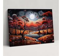 Aboriginal Dreamscapes Canvas Print - Aborginal, Dream-Like Landscapes, Canvas Wall Art, Canvas, 28" x 20"