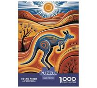 Aboriginal Kangaroo Art 1000 Piece Adults Puzzle Kids Age Games Puzzle Game Unique Gifts Challenge High Difficulty 70x50cm/1000pcs