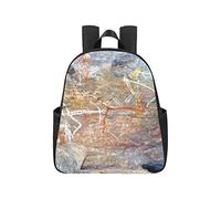 Aboriginal Painting Rock Painting Australia Outback Purse Backpack 12.40x5.12x14.17inch Backpack for Teens Multipurpose Casual Backpack College Student Business Travel School,Office