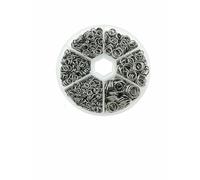 About 1000Pcs 6 Different Sizes Open Jump Rings,4.0mm 5mm 6mm 8mm 10mm 12mm with 1Pc Jump Ring Open/Close Tool for DIY Crafts -Gun Black - 6sizes