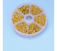About 1000Pcs 6 Different Sizes Open Jump Rings,4.0mm 5mm 6mm 8mm 10mm 12mm with 1Pc Jump Ring Open/Close Tool for DIY Crafts -970PCS Gold