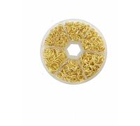 About 1000Pcs 6 Different Sizes Open Jump Rings,4.0mm 5mm 6mm 8mm 10mm 12mm with 1Pc Jump Ring Open/Close Tool for DIY Crafts -Gold - 6sizes