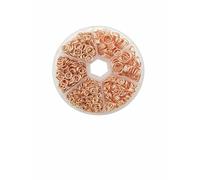 About 1000Pcs 6 Different Sizes Open Jump Rings,4.0mm 5mm 6mm 8mm 10mm 12mm with 1Pc Jump Ring Open/Close Tool for DIY Crafts -Rose Gold - 6sizes