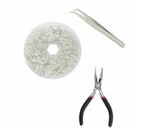 About 1000Pcs 6 Different Sizes Open Jump Rings,4.0mm 5mm 6mm 8mm 10mm 12mm with 1Pc Jump Ring Open/Close Tool for DIY Crafts -Silver - 6sizes Set