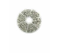 About 1000Pcs 6 Different Sizes Open Jump Rings,4.0mm 5mm 6mm 8mm 10mm 12mm with 1Pc Jump Ring Open/Close Tool for DIY Crafts -White K - 6sizes