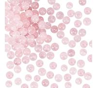 About 124 Pcs 6mm Natural Rose Quartz Gemstone Beads
