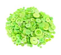 About 400-600 Pcs 0.9-3.5 cm Assorted Size Resin Buttons Mixed Round Sewing Buttons Small Replacement Clothing Button Decorative Sew on Button for DIY Projects Green
